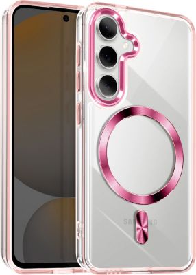 Coque AVIZAR MagSafe Samsung S24 et S25 Cristal Rose Coque AVIZAR MagSafe Samsung S24 et S25 Cristal Rose
