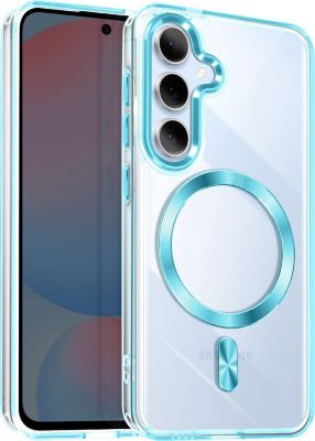 Coque AVIZAR MagSafe Samsung S24 et S25 Cristal Bleu