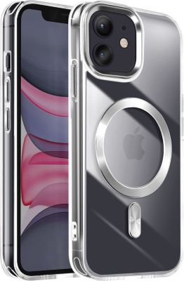 Coque AVIZAR MagSafe iPhone 11 Cristal Argent