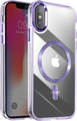 Coque AVIZAR MagSafe iPhone XS et X Cristal Violet