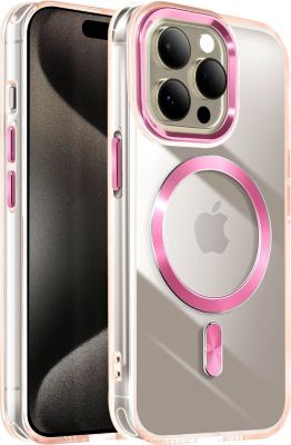 Coque AVIZAR MagSafe iPhone 15 Pro Max Cristal Rose