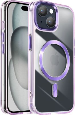 Coque AVIZAR MagSafe iPhone 15 Cristal Violet