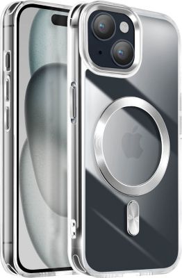 Coque AVIZAR MagSafe iPhone 15 Cristal Argent Coque AVIZAR MagSafe iPhone 15 Cristal Argent