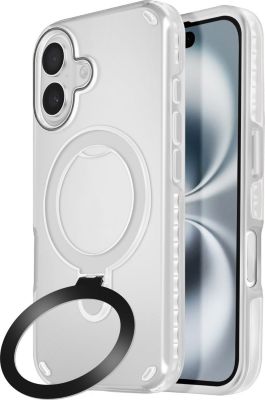 Coque AVIZAR iPhone 16 Plus MagSafe Stand Blanc