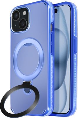 Coque AVIZAR iPhone 15 Plus MagSafe Stand Bleu