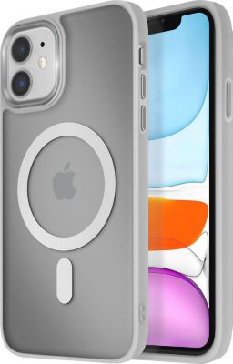 Coque AVIZAR MagSafe iPhone 11 Givré Gris