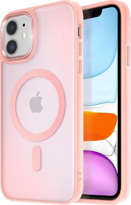 Coque AVIZAR MagSafe iPhone 11 Givré Rose