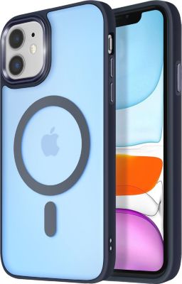 Coque AVIZAR MagSafe iPhone 11 Givré Bleu