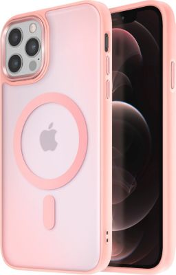 Coque AVIZAR MagSafe iPhone 12 Pro Max Givré Rose