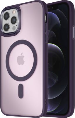 Coque AVIZAR MagSafe iPhone 12 Pro et 12 Givré Violet