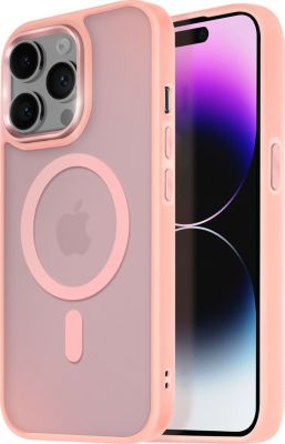 Coque AVIZAR MagSafe iPhone 14 Pro Givré Rose Coque AVIZAR MagSafe iPhone 14 Pro Givré Rose