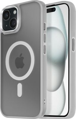Coque AVIZAR MagSafe iPhone 15 Givré Gris
