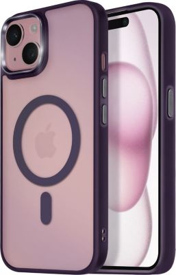 Coque AVIZAR MagSafe iPhone 15 Givré Violet