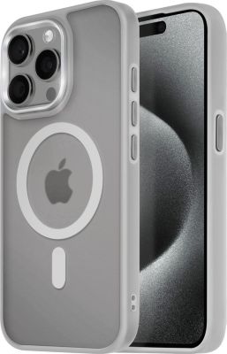 Coque AVIZAR MagSafe iPhone 15 Pro Givré Gris