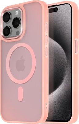 Coque AVIZAR MagSafe iPhone 15 Pro Givré Rose