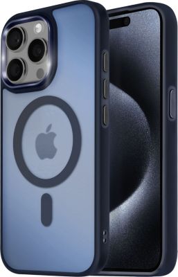 Coque AVIZAR MagSafe iPhone 15 Pro Givré Bleu