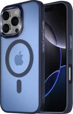 Coque AVIZAR MagSafe iPhone 16 Pro Givré Bleu
