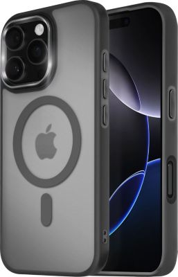 Coque AVIZAR MagSafe iPhone 16 Pro Givré Noir