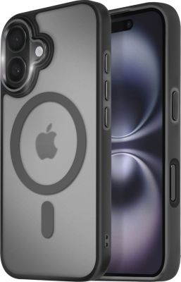 Coque AVIZAR MagSafe iPhone 16 Plus Givré Noir