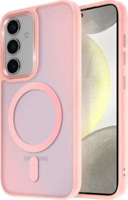 Coque AVIZAR MagSafe Samsung S24 et S25 Givré Rose