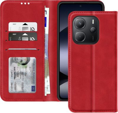 Etui AVIZAR Redmi Note 14 4G Portefeuille Rouge Etui AVIZAR Redmi Note 14 4G Portefeuille Rouge