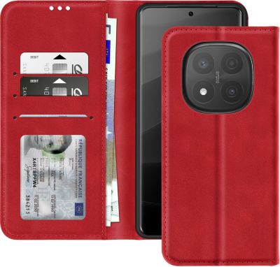 Etui AVIZAR Redmi Note 14 Pro Portefeuille Rouge