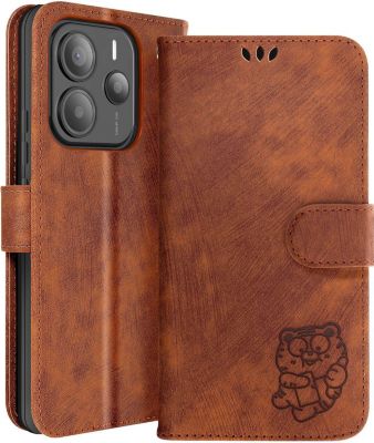 Etui AVIZAR Tigre Redmi Note 14 5G Marron