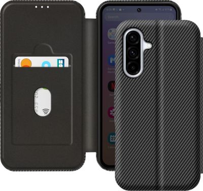 Etui AVIZAR Carbone Samsung A36 Porte-Carte Noir