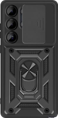 Coque MAYAXESS Samsung Galaxy S25 Ultra Bague Noir