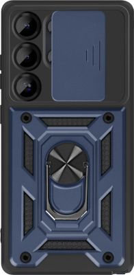 Coque MAYAXESS Samsung Galaxy S25 Ultra Bague Bleu Nuit