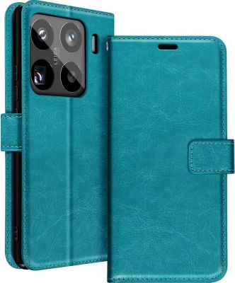 Etui MAYAXESS Xiaomi 15 Pro Portefeuille Turquoise