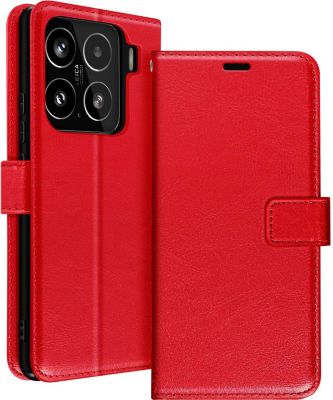 Etui MAYAXESS Xiaomi 15 Portefeuille Rouge