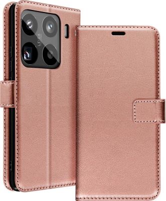 Etui MAYAXESS Xiaomi 15 Pro Portefeuille Rose Gold