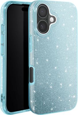 Coque AVIZAR Paillettes iPhone 16 Bleu