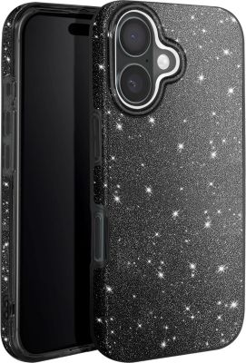 Coque AVIZAR Paillettes iPhone 16 Plus Noir