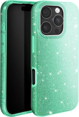Coque AVIZAR Paillettes iPhone 16 Pro Vert