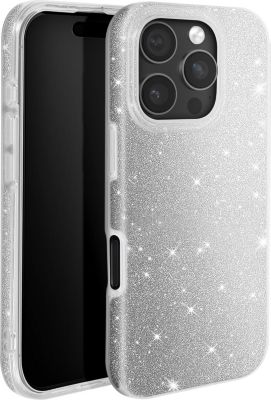 Coque AVIZAR Paillettes iPhone 16 Pro Argent