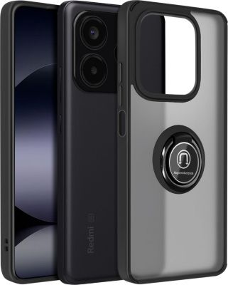 Coque AVIZAR Bague Xiaomi Redmi Note 14 5G Noir Givré