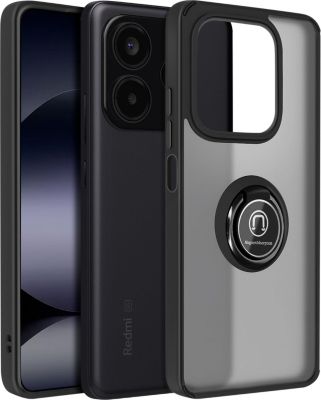 Coque AVIZAR Bague Xiaomi Redmi Note 14 5G Noir Givré Coque AVIZAR Bague Xiaomi Redmi Note 14 5G Noir Givré