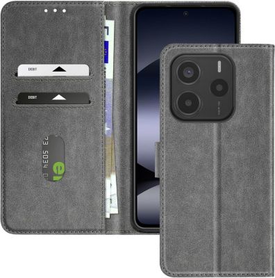 Etui AVIZAR Redmi Note 14 5G Portefeuille Gris