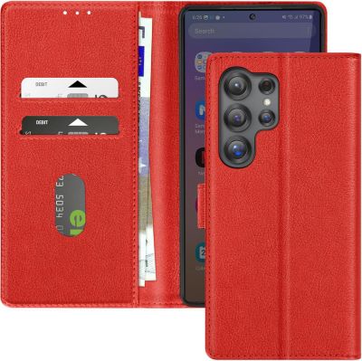 Etui AVIZAR Samsung S25 Ultra Portefeuille Rouge