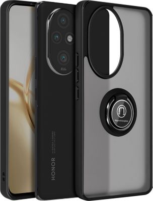 Coque AVIZAR Bague Honor 200 Pro Support Noir Givré
