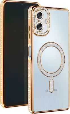 Coque AVIZAR Diamant Galaxy A06 MagSafe Or Étincelant