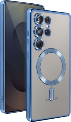 Coque AVIZAR MagSafe Samsung S25 Ultra Chromé Bleu