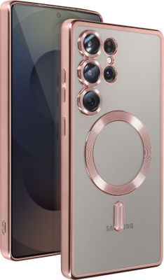 Coque AVIZAR MagSafe Samsung S25 Ultra Chromé Rose