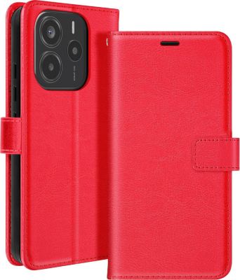 Etui MAYAXESS Redmi Note 14 4G Portefeuille Rouge