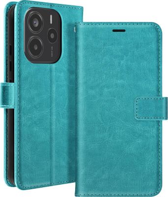 Etui MAYAXESS Redmi Note 14 4G Portefeuille Turquoise