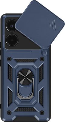 Coque MAYAXESS Xiaomi Redmi Note 14 4G Bague Bleu Nuit