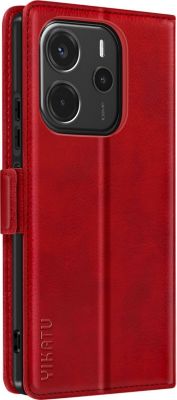 Etui AVIZAR Redmi Note 14 4G Portefeuille Rouge