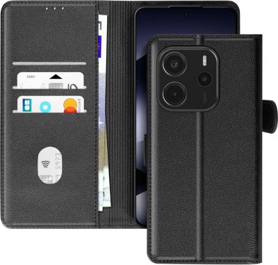 Etui AVIZAR Redmi Note 14 4G Fermoir Aimanté Noir